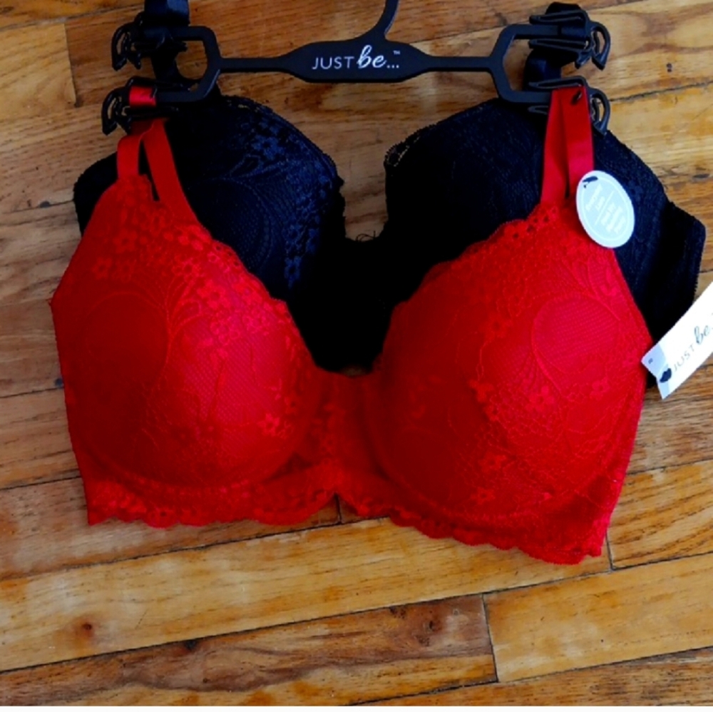 Black And Red Lace Bra